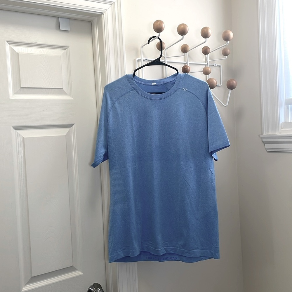 Lululemon - Short Sleeve Workout Athletic Shirt Top - Blue - L